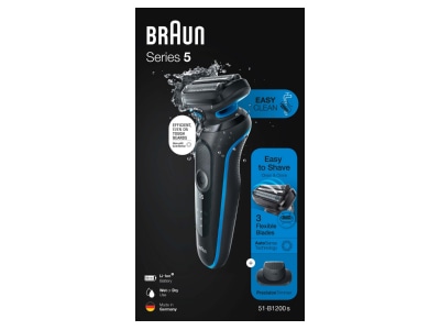 Vorderseite Procter Gamble Braun 51 B1200s Rasierer Series 5