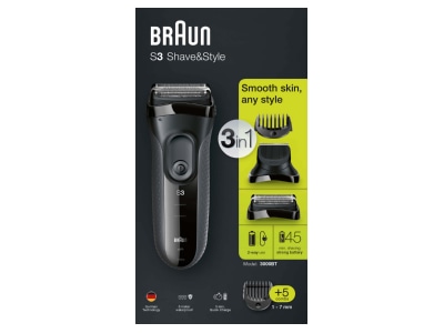 Detailansicht BRAUN 3000BT b Rasierer Series3
