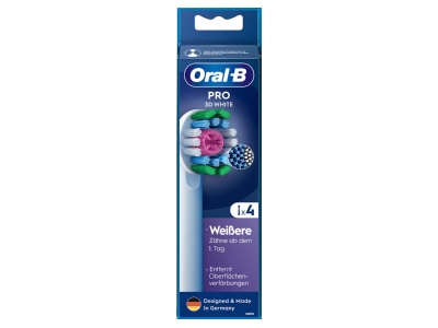 Produktbild Procter Gamble Braun EB Pro 3D White 4er Oral B Aufsteckbuerste Mundpflege Zubehoer