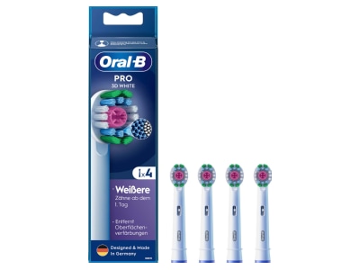 Detailansicht 1 Procter Gamble Braun EB Pro 3D White 4er Oral B Aufsteckbuerste Mundpflege Zubehoer