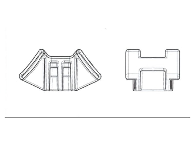 Dimensional drawing 2 Hellermann Tyton S2HM25 PA66 BK Mounting element for cable tie
