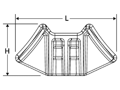 Dimensional drawing 4 Hellermann Tyton S2HM25 PA66 BK Mounting element for cable tie
