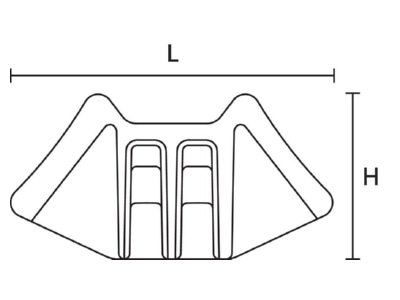 Dimensional drawing 7 Hellermann Tyton S2HM25 PA66 BK Mounting element for cable tie
