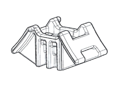 Dimensional drawing 8 Hellermann Tyton S2HM25 PA66 BK Mounting element for cable tie
