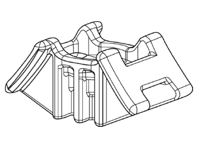 Dimensional drawing 9 Hellermann Tyton S2HM25 PA66 BK Mounting element for cable tie
