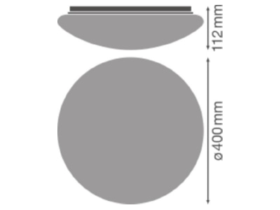 Dimensional drawing LEDVANCE SF CIRCULAR400 COVER Cover for luminaires