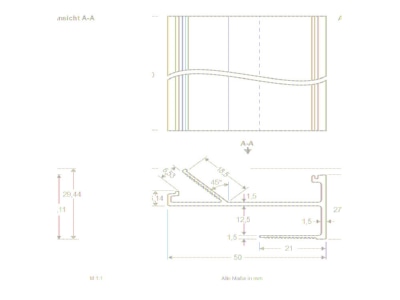 Dimensional drawing 1 EVN APTBHLW100 Accessory for luminaires
