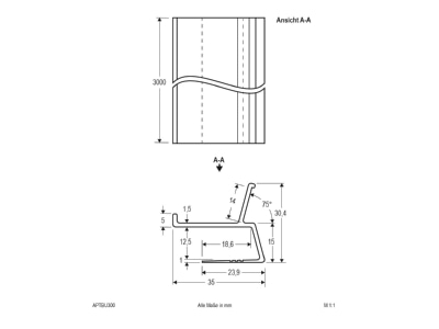 Dimensional drawing 2 EVN APTBU300 Accessory for luminaires