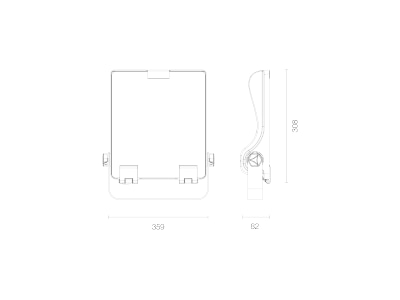 Dimensional drawing Lichtline 455006000021 Downlight spot floodlight