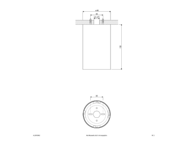 Dimensional drawing EVN AL20100902 Downlight spot floodlight