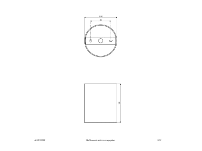 Dimensional drawing EVN ALS20100902 Downlight spot floodlight