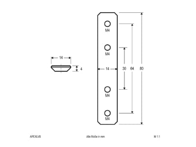 Dimensional drawing EVN APEXLVB Accessory for luminaires