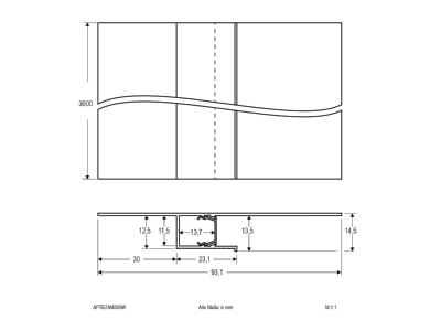 Dimensional drawing EVN APTB7AM300W Accessory for luminaires