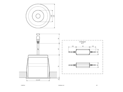 Dimensional drawing EVN C44070102 Downlight spot floodlight
