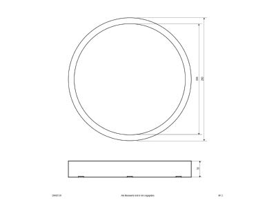 Dimensional drawing EVN D542513R Decor element for luminaires