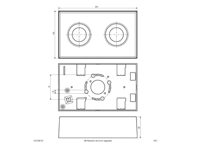 Dimensional drawing EVN DE20160102 Downlight spot floodlight
