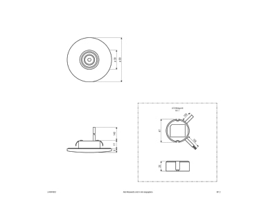 Dimensional drawing EVN L44041602 Downlight spot floodlight
