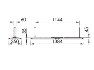 Strichzeichnung Ridi Leuchten DOME P K  SPG0630177 LED Pendelleuchte 840  DALI DOME P K SPG0630177