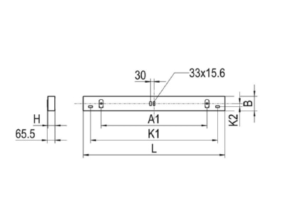 Mazeichnung Ridi Leuchten EL AN1247DA  0637642 LED Anbauleuchte 840  DALI EL AN1247DA 0637642