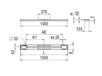 Mazeichnung Ridi Leuchten FLAKE PDI  0637729AH LED Pendelleuchte TW  DALI FLAKE PDI 0637729AH