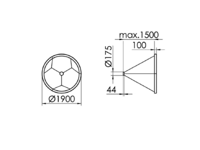 Mazeichnung Ridi Leuchten STORA LK  SPC0630021 LED Pendelleuchte 830 STORA LK SPC0630021