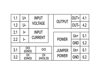 Circuit diagram WAGO 2857 401 Isolation amplifier
