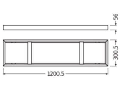 Dimensional drawing LEDVANCE PANEL1200SURFACE MOU Mechanical accessory for luminaires