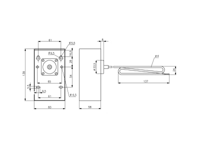 Mazeichnung Alre it JTL 8 Lufterhitzerthermostat 70 100 C STB