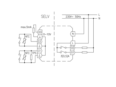 Wiring plan 3 Alre it KTRRUu 217 456 21 Room clock thermostat 5   40 C   Electronic climate controller UP 40 C for 2  4 pipe systems  KTRRUu 217 45621
