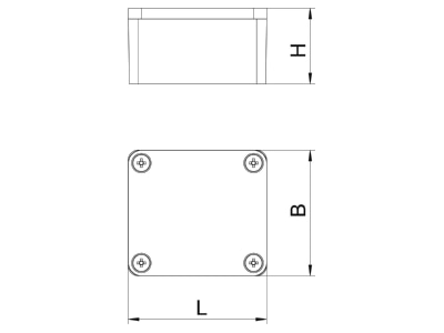 Mazeichnung 1 OBO Mx 060503 CR3 Aluminiumleergehaeuse Oberfl  beschichtbar
