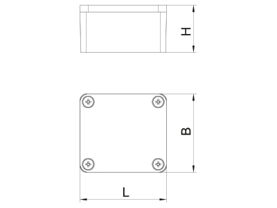 Mazeichnung 3 OBO Mx 060503 CR3 Aluminiumleergehaeuse Oberfl  beschichtbar