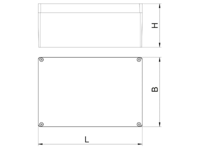 Mazeichnung 1 OBO Mx 090603 CR3 Aluminiumleergehaeuse Oberfl  beschichtbar