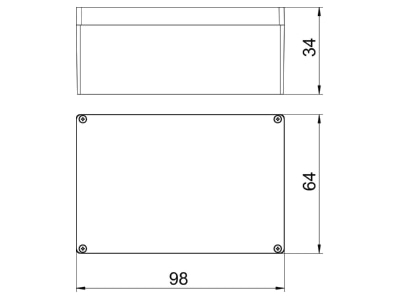Mazeichnung 2 OBO Mx 090603 CR3 Aluminiumleergehaeuse Oberfl  beschichtbar