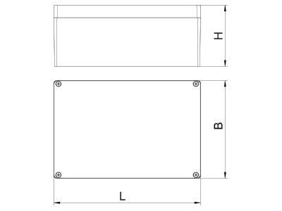 Mazeichnung 3 OBO Mx 090603 CR3 Aluminiumleergehaeuse Oberfl  beschichtbar
