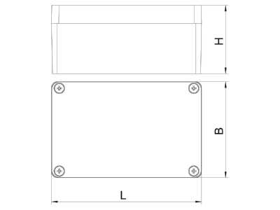 Mazeichnung 1 OBO Mx 120805 CR3 Aluminiumleergehaeuse Oberfl  beschichtbar