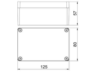 Mazeichnung 3 OBO Mx 120805 CR3 Aluminiumleergehaeuse Oberfl  beschichtbar