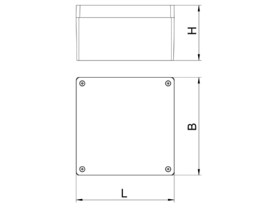 Dimensional drawing 3 OBO Mx 161609 CR3 Distribution cabinet  empty  91x100mm