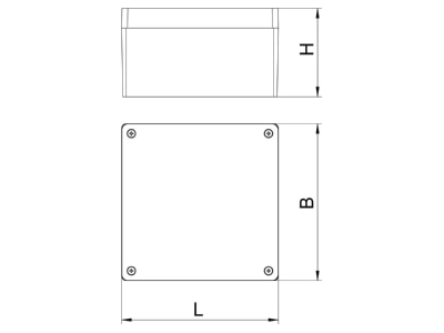 Mazeichnung 3 OBO Mx 161609 CR3 Aluminiumleergehaeuse Oberfl  beschichtbar