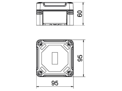 Mazeichnung 1 OBO X01C SW Leergehaeuse