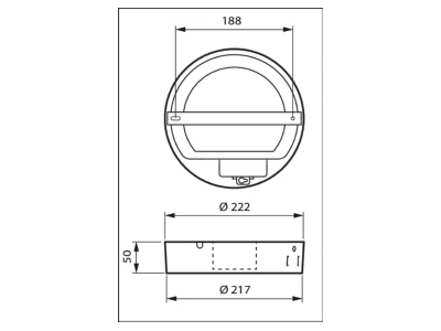 Dimensional drawing Signify PLS DN145C LED  33954299 Downlight spot floodlight 1x18 9   23 1W DN145C LED 33954299
