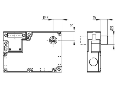 Dimensional drawing 2 Schmersal AZM 161CC  01187892 Position switch with guard locking AZM 161CC 01187892
