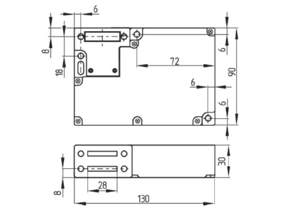 Dimensional drawing 3 Schmersal AZM 161CC  01187892 Position switch with guard locking AZM 161CC 01187892