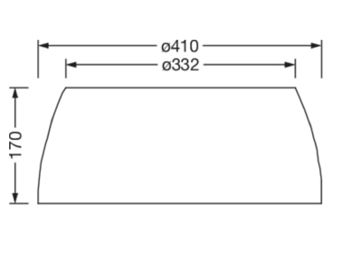Dimensional drawing Siteco 59HC91001 Reflector for luminaires