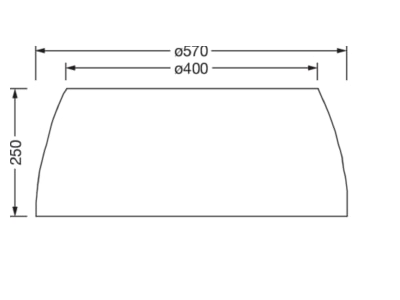 Dimensional drawing Siteco 59HC91002 Reflector for luminaires