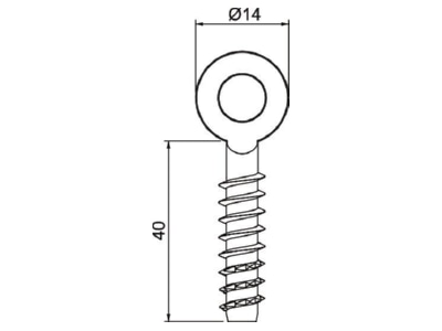 Ma�zeichnung 1 OBO MMS  R 6x40 Ringanker 6x40mm  Setzwerkzeug