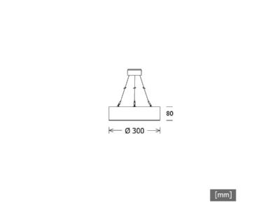 Mazeichnung LTS SKISP302 840 1DALIsw LED Pendelleuchte 840  DALI  schwarz 