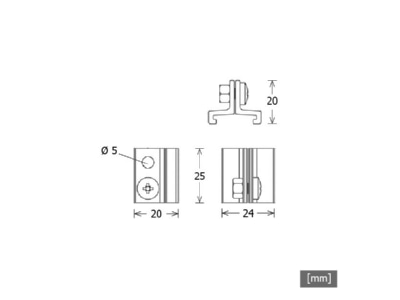 Dimensional drawing LTS ST E S S 9000 313alu Accessory for luminaires