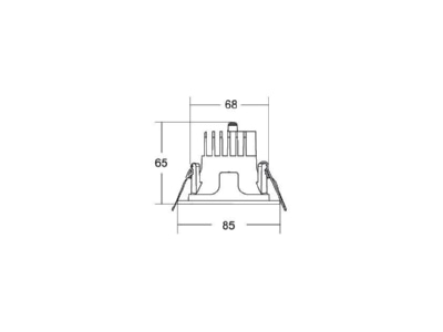 Ma�zeichnung Brumberg 41611185 LED Einbaudownlight 230V 3500K  rund