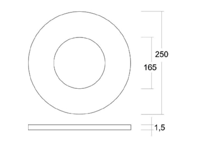 Dimensional drawing Brumberg 81025170 Mounting plate for luminaires
