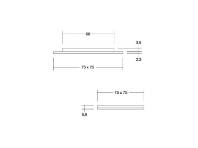 Ma�zeichnung Brumberg 12165153 LED Einbaudownlight 12V 3000K